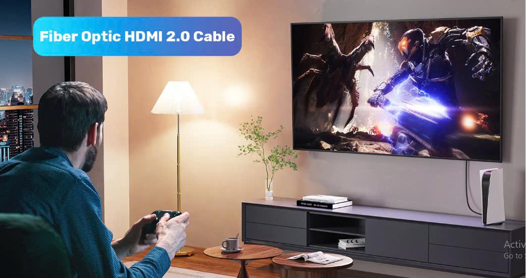 Cáp HDMI 2.0 sợi quang 4K, 60HZ chính hãng unitek dài 10m mã C11072BK-10M